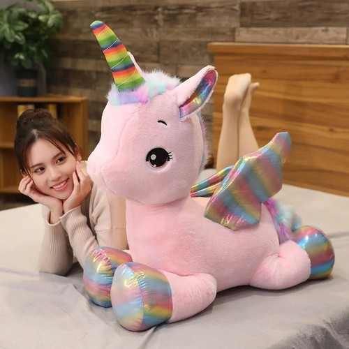 40cm pink unicorn plush toy - pink,