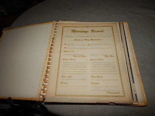 Vintage 1960 wedding album - vintage,