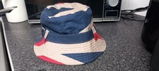 Barbour Wax Waterproof Union Jack Flag Rare Bucket Hat Cap Size Medium Festival