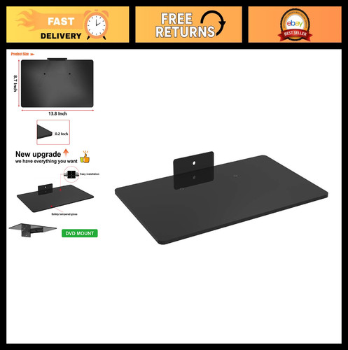 Compact glass shelf for - shelf, dvd