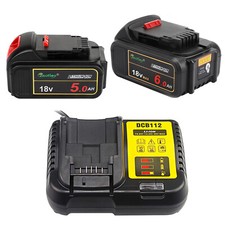18V 5Ah/6Ah For DeWalt Lithium-Ion XR Battery OR Charger DCB183 DCB184 DCB200