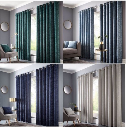 Luxury eyelet lined curtains - luxury,