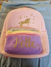 Personalised unicorn backpack with removeable hood nice gift for unicorn fans