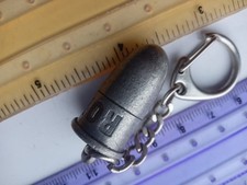 VINTAGE Keyring Metal Key World War 2 toy Gun decommissioned round RONIN 