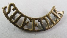 Military Brass Shoulder Title The Suffolk Regiment British Army Infantry a/f