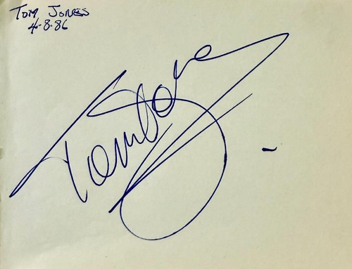 Tom jones signed autographed - tom,
