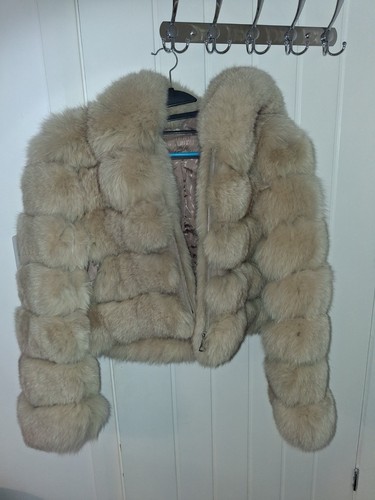 Real fox fur coats worn - fur,