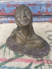 Beautiful Lady Bust On Granite