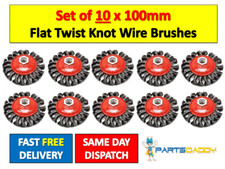 10 x ANGLE GRINDER FLAT TWIST KNOT WIRE WHEEL BRUSH SET M14 4.5"/115mm NEW #3-7