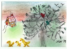 JKW Country Home Trees Blue