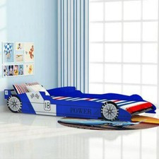 Single Bed Blue Race Car