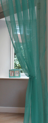 Single plain voile net curtain - single,