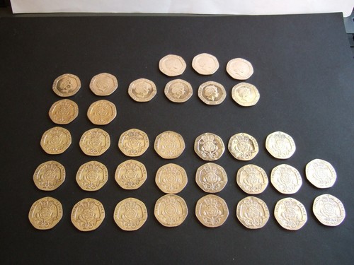 20p coin twenty - pence, coins