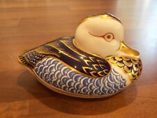 Royal Crown Derby Paperweight . Duck With Gold Stopper