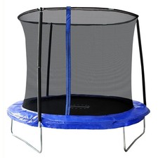 SportsPower 8ft Bounce Pro Trampoline Blue Kid Garden Outdoor Bouncer Safety Net