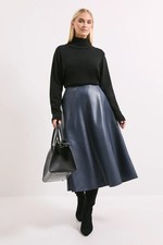 Principles Navy Midi Skirt Womens Daywear Skirts