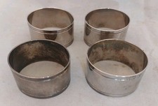 4 Vintage Silver Plated Napkin