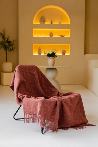 Merino wool bouclé blanket - merino,