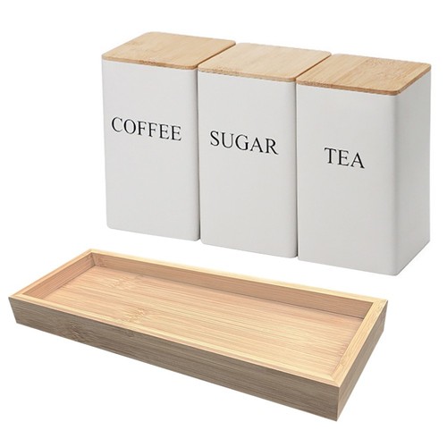 Tea coffee sugar canisters - coffee,