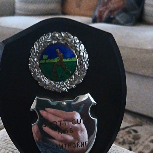 Football trophy shield plaque - trophy,