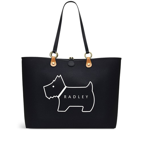 Radley large black tote bag - black,