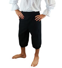 Mens Pirate Breeches 3/4 Length Trousers LARP Caribbean Fancy Dress Accessory