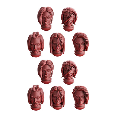 Crimson wings female heads - wings,