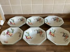 6 x Johnson Brothers Fresh Fruit Dessert Cereal Bowls vintage 80’s Retro Superb