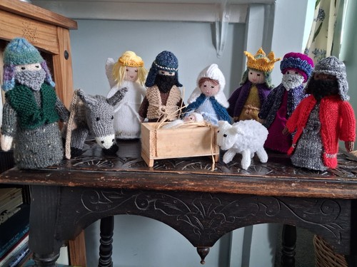 Carefully hand knitted