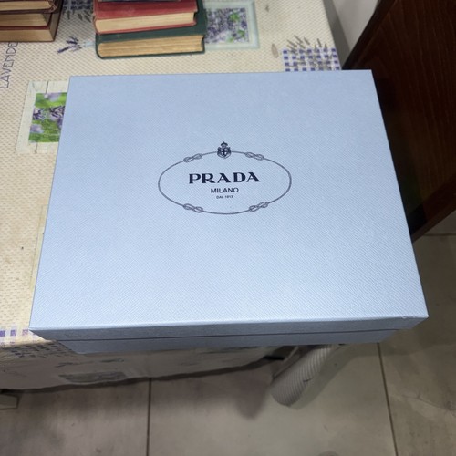 Prada milano gray shoe box - prada,