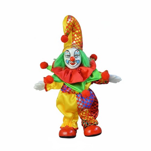 Ceramic clown doll handmade - ceramic,