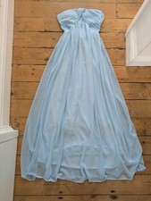 Alice & You Pastel Baby Blue Strapless Ruched Long Maxi Dress Wedding Prom 8
