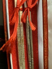 Silver Chopsticks Chinese/Japanese Set Decorative Ornamental