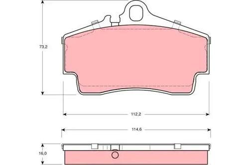Brake pads gdb1395 trw for - brake,