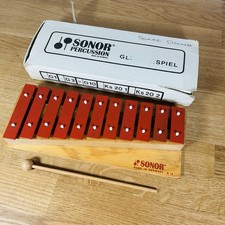 Sonor Percussion Glockenspiel Xylophone G10 Made in Germany 1 Wooden Mallet