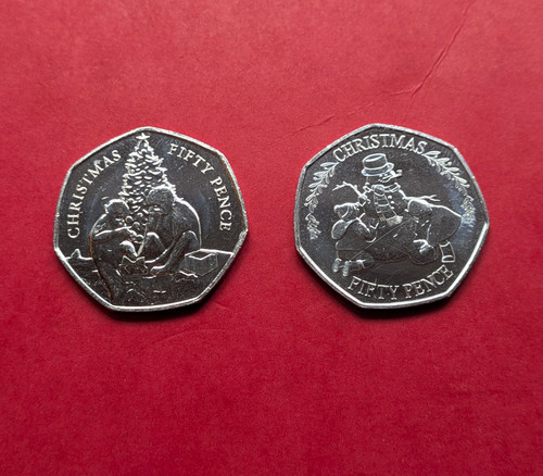 Gibraltar christmas 50p - christmas,