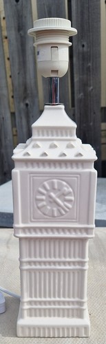 Off white ceramic table lamp - off,