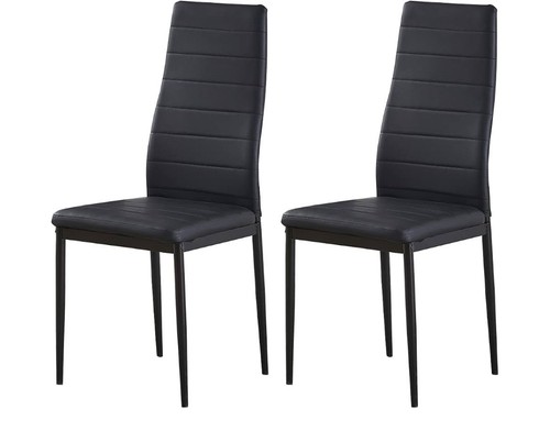 Leather dining chairs set 2 - dining,