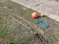 Full deep water mooring set. Anchors, Ground chain, Riding chain and Bouy