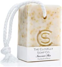 Clovelly Soap Co Natural Handmade Soap On A Rope bar for all skin types.  250g