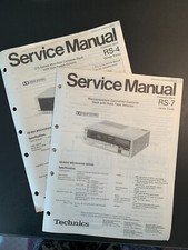 (2) Technics RS-4 and RS-7 Cassette Deck ORIGINAL Service Manuals