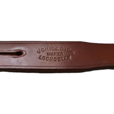 LOCHGELLY tawse, two tail, H. Manufactured by John J. Dick, saddler, Lochgelly.
