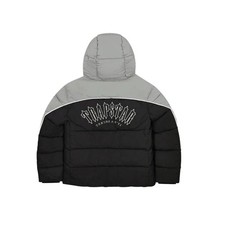 TRAPSTAR IRONGATE ARCH PIPING PUFFER JACKET - BLACK / GREY