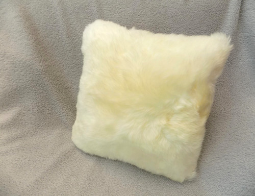 Filled real sheepskin - filled, cushion