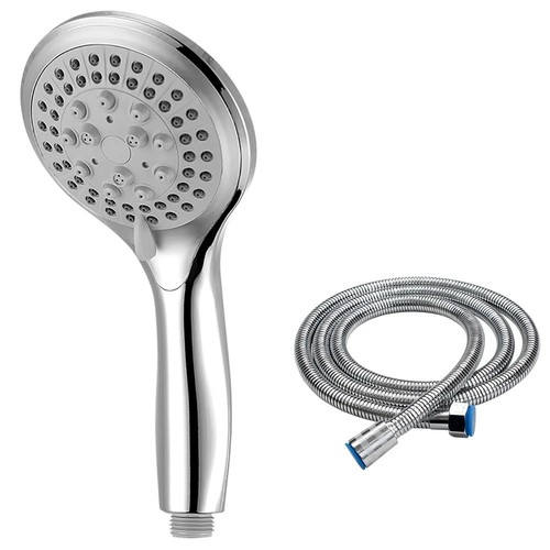 Chrome shower head hose - head, &