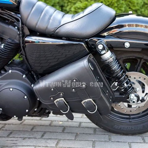 Black leather single saddle - single,