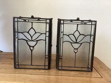 2 x Vintage Leaded Hallway Lantern Style Ceiling Light Pendant Lampshade Shade