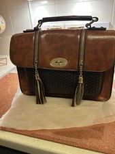 Brown Satchel Type Bag With X2 Straps