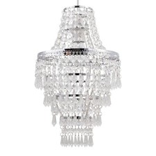 Modern Easy Fit Chrome & Clear Acrylic Crystal Chandelier Style Light Shade