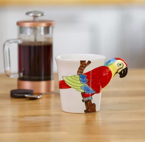 Parrot porcelain mug - parrot,